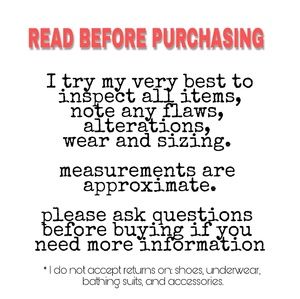 Read before purchasing